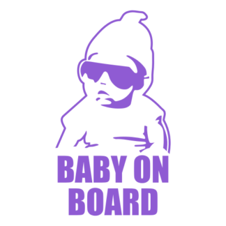 Badass Baby On Board Decal (Lavender)